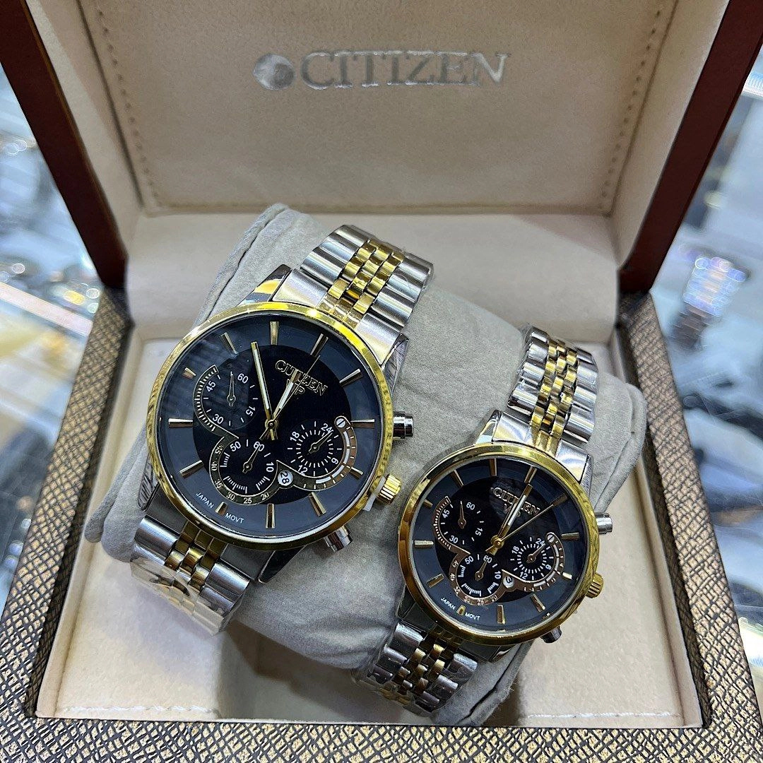 ست ساعت زنانه و مردانه برند الگانس و رومانسون وسیتیزن رنگ ثابت ضدآب