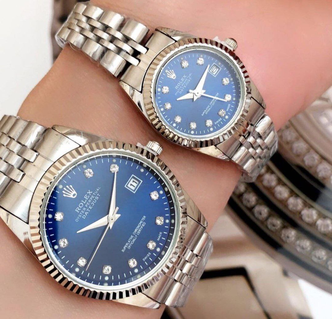 ست ساعت زنانه ومردانه برند رولکس Rolex رنگ ثابت