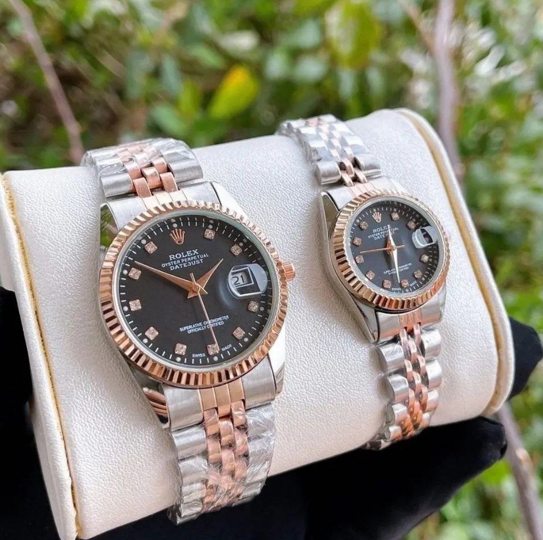 ست ساعت زنانه ومردانه برند رولکس Rolex رنگ ثابت