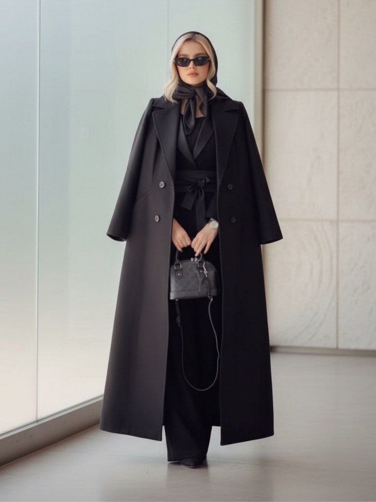 مانتو عبایی بلند تیارا #97120