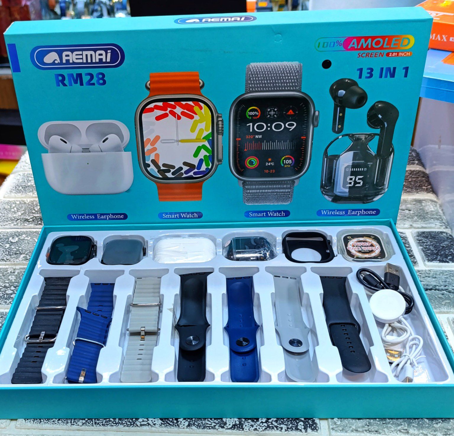 ساعت هوشمند ست  ✅دارای دو عدد ساعت هوشمند  ✅دو عدد آرپاد ✅ دو عدد محافظ ساعت هوشمند  ✅ 7بند ( سیلیکونی و برزنتی  ) ✅کیفیت عالی ✅ اتصال با بلوتوث به گوشی موبایل ✅ ضربان قلب، قدم شمار ،کالری شمار  ✅هشدارها و ماشین حساب و . . . ✅ قابلیت کنترل تماس ، پیامک ، هشدارها  ✅ کیفیت عالی و تصویر با کیفیت