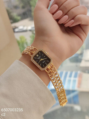 ساعت زنانه رولکس ROLEX 6507003235 بند کارتیر قفل دستبندی دور قاب نگین موتور با کیفیت قاب و بند استیل کیفیت بسیار خوب همراه با جعبه