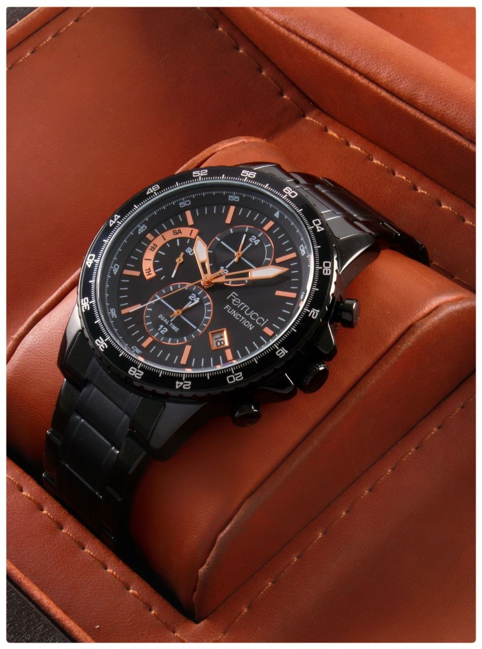 ساعت مچی مردانه رنگ جدید بدون تغییر قیمت  #vip #Orginal_watch  Ferrucci Milano مناسب ستهای فشن و روزانه آقایان   "میوتا ژاپن۳موتور فعال (نمایش ایام هفته ایام ماه و ساعتAm/Pm و ...) قاب و بند استیل‌ دودی رنگ ثابت قفل استیل پروانه‌ای شیشه کریستال ضدخش ضدآب 3Atm  (۳۵