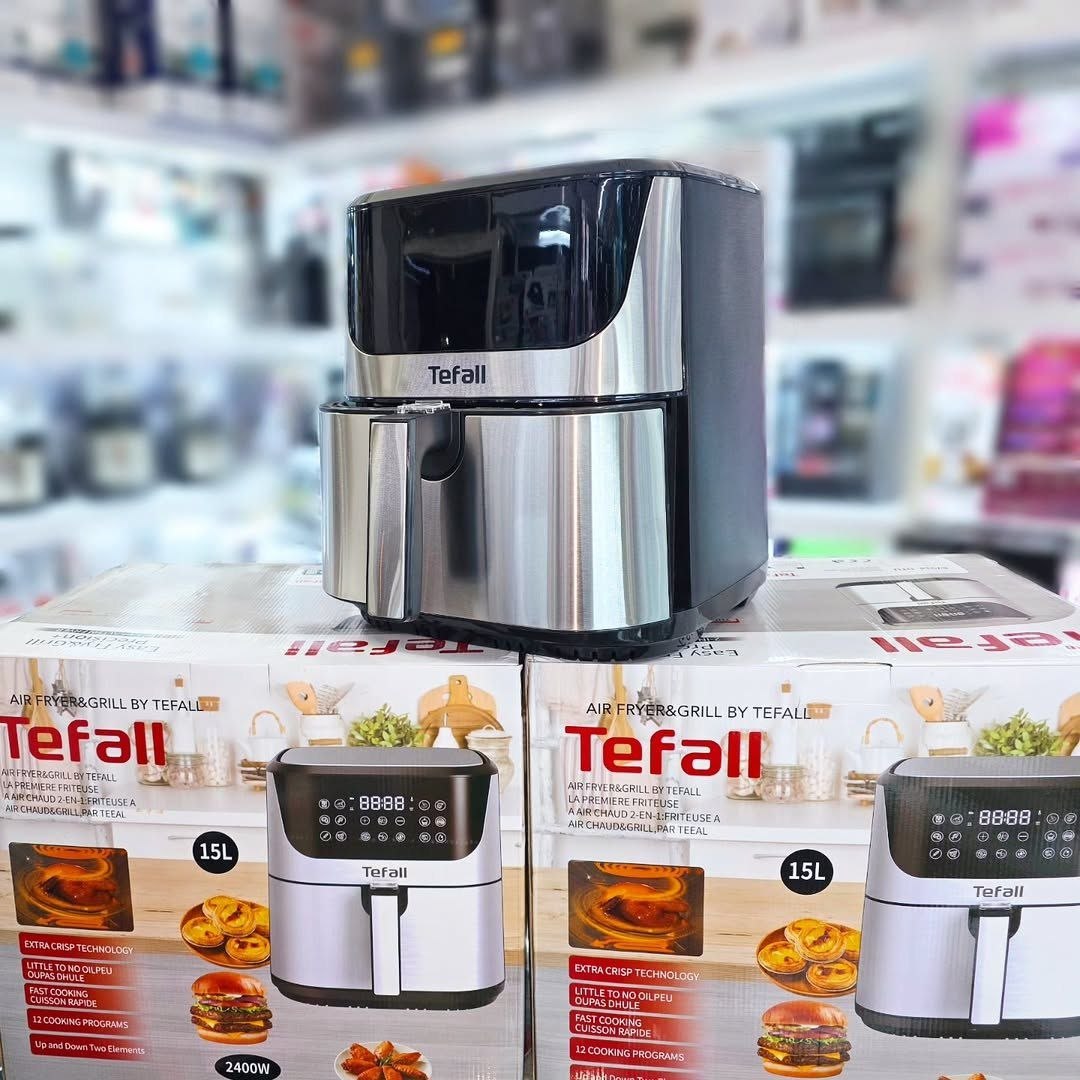 سرخکن عارفه بدون روغن کاملا رژیمی دارای 2 المنت (بالا و پایین) مارک تفال سایز بزرگ 15 لیتری دارای سبد جداشوند قابل شستشو پرقدرت 2400 وات پنل تمام لمسی دارای نمایشگر دارای چندین برنامه پیش فرض سبد نچسب قابل شستشو  برای انواع غذاهای رژیمی  کم مصرف درجه استاندارد A خاموش شدن اتوماتیک سرخ کن گریل یا کبابی کردن گوشت ماهی مرغ سیب زمینی کتلت سبزیجات و.... حتی گرم کردن غذاها سرخ_کن سرخکن