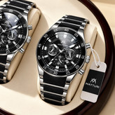 ساعت مچی مردانه ⌚ MATTURI NEW ARRIVAL 🖤⌚️ MATTURI | NEW DROP Original watch 💎 متّوری🔥🔥🔥 ترکیب جذاب طراحی اسپرت و لوکس ◾️صفحه مشکی با طراحی چندلایه و جزئیات چشمگیر ◾️برند شرکتی اوریجینال ◾️گارانتی معتبر ◾️قطرصفحه ۴۵ میلیمتر ▪️شب نما ▪️قفل کلیپسی ▪️دارای روز شمار ▪️کرنوگراف با سابدایالهای کاربردی ▪️نمایش ۲۴ ساعته ▪️موتور کوارتز ▪️ بند مشکی با طراحی متفاوت و اسپرت ▪️شیشه معدنی با انعکاس جذاب و ظاهر پریمیوم ▪️مناسب استفاده روزمره، استایل اسپرت و نیمهرسمی