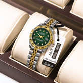 ساعت مچی زنانه ☑️ROLEX رولکس دیت جاس زنونه دارای روز شمار قفل کلیپسی صفحه نگینی بند اجری تقویم تلسکوپی