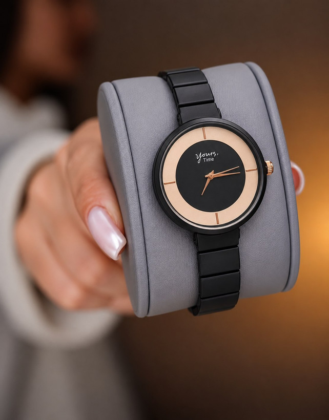 ☑️YOUTS time ⌚️new collection 🍃زنونه فانتزی مدل مارتینی موتور کوارتز برند شرکتی قفل کلیپسی بند استیل رنگی