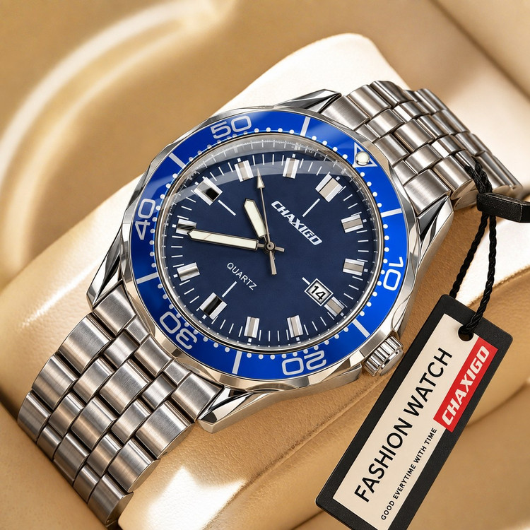 CHAXIGO New collection ✨️ watch 《highe quality》 🔥چاکسیگو دژاوو 💥ویژگی های محصول دارای روز شمار برند شرکتی کیفیت عالی بنداستیل ضدآب شیشه معدنی رنگ ثابت قفل کلیپسی موتور کوارتز