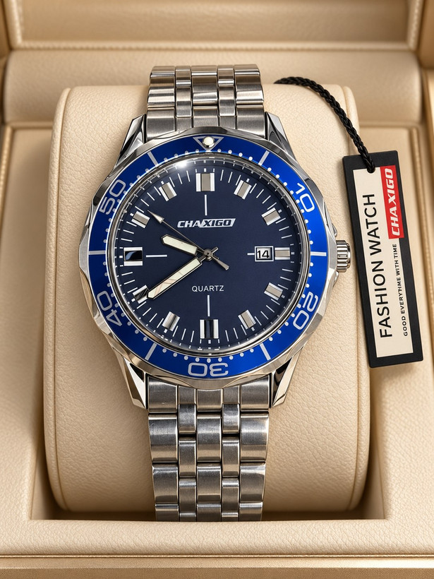 CHAXIGO New collection ✨️ watch 《highe quality》 🔥چاکسیگو دژاوو 💥ویژگی های محصول دارای روز شمار برند شرکتی کیفیت عالی بنداستیل ضدآب شیشه معدنی رنگ ثابت قفل کلیپسی موتور کوارتز