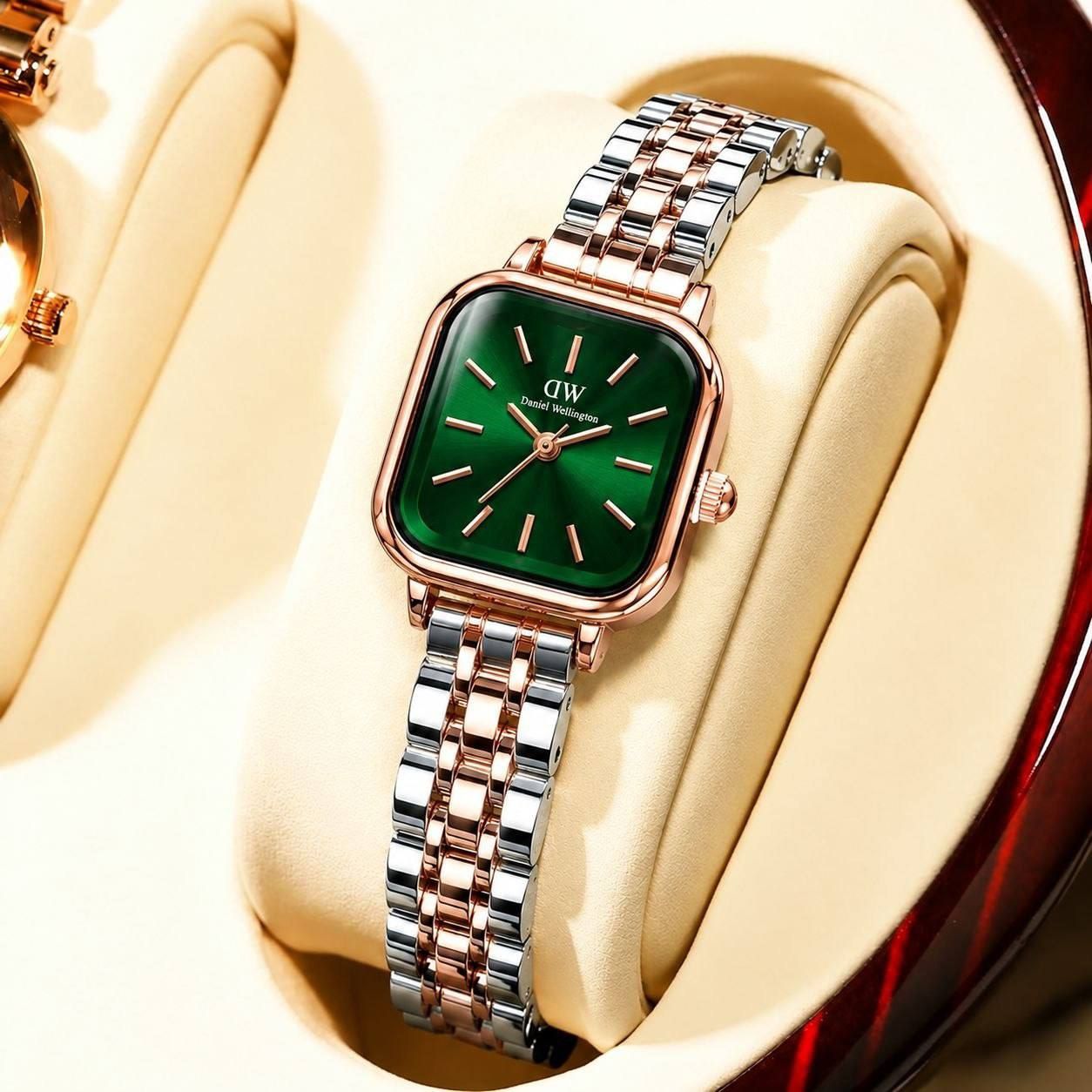 ساعت مچی زنانه ☑️Daniel wellington   《highe quality》  ترکیب ظرافت و کیفیت در یک طراحی چشم‌نواز؛                 ⌚️دنیل زنونه   بند استیل  داری شناسه  شیشه سافایر مقاوم در برابر آب  متریال و پرداخت با کیفیت  قفل استیل پروانه ای  موتور کوارتز