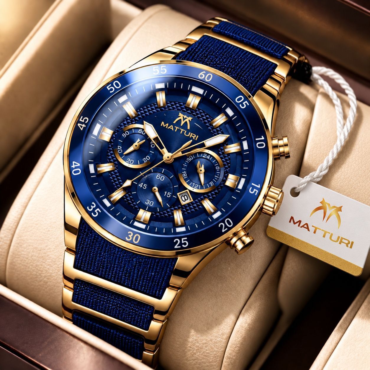 ساعت مچی زنانه MATTURI   NEW ARRIVAL 🖤⌚️ MATTURI | NEW DROP  Original watch 💎  متّوری🔥🔥🔥  ترکیب جذاب طراحی اسپرت و لوکس   ✓  ◾️صفحه مشکی با طراحی چندلایه و جزئیات چشمگیر ◾️برند شرکتی اوریجینال  ◾️قطرصفحه ۴۵ میلیمتر ▪️شب نما ▪️قفل کلیپسی ▪️دارای روز شمار  ▪️کرنوگراف با ساب‌دایال‌های کاربردی ▪️نمایش ۲۴ ساعته ▪️موتور کوارتز ▪️ بند مشکی با طراحی متفاوت و اسپرت ▪️شیشه معدنی  با انعکاس جذاب و ظاهر پریمیوم ▪️مناسب استفاده روزمره، استایل اسپرت و نیمه‌رسمی